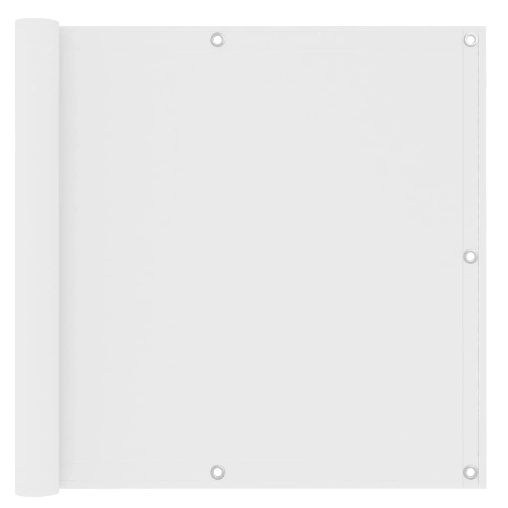 Schermo per balcone schermo per la privacy 90 x 400 cm tessuto Oxford bianco 02_0010058