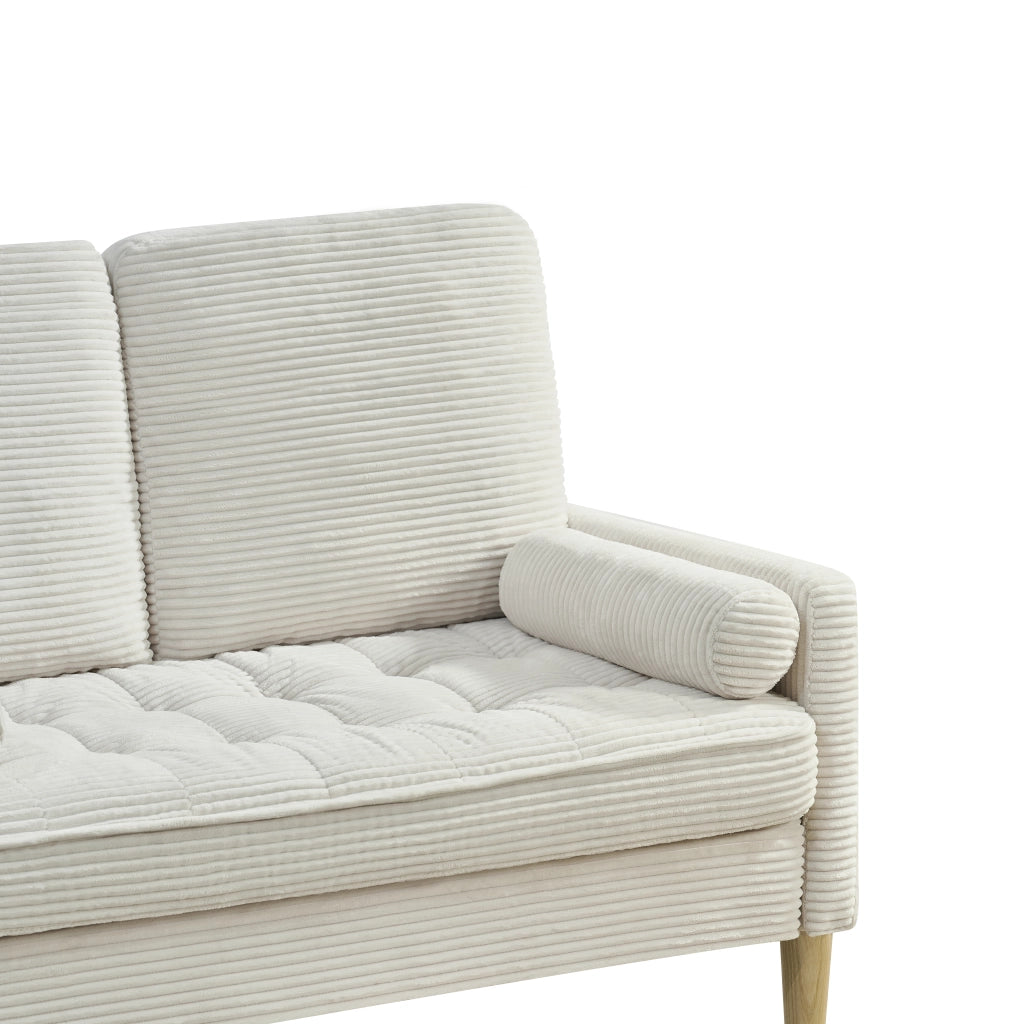 DIVANO 2 POSTI In velluto a coste 107 cm Beige
