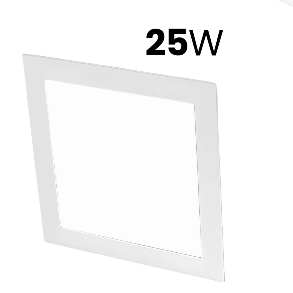 Pannello LED Quadrato 25W 29.2x29.2cm Incassato nel Soffitto Design Extra Piatto Bianco Avizar