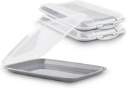 Set di 3 Scatole di Conservazione per Carne e Formaggio, BPA- Libero, Stacking, per Frigorifero, Congelatore e Microonde