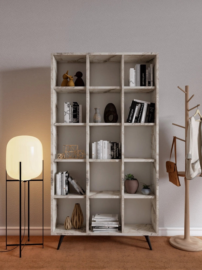 Libreria in legno "Zipa" 100 x 25 x 184 cm - Rovere