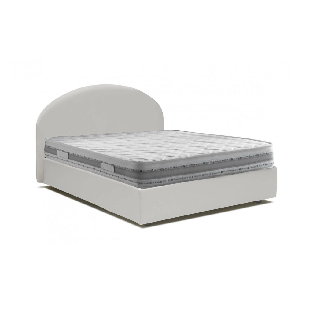Letto Matrimoniale Adelfia, Letto Matrimoniale Materasso Incluso Made in Italy, Bianco
