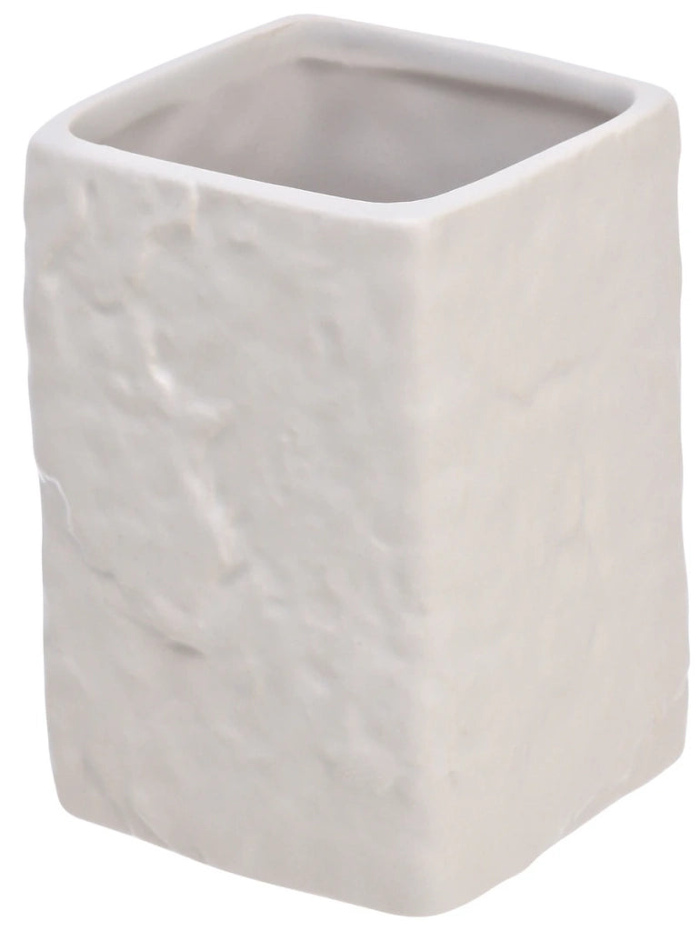 Porta spazzolino FERID in ceramica Bianco
