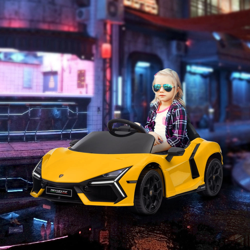Auto elettrica Lamborghini per bambini ¨C zephmum ¨C giallo 12V telecomando