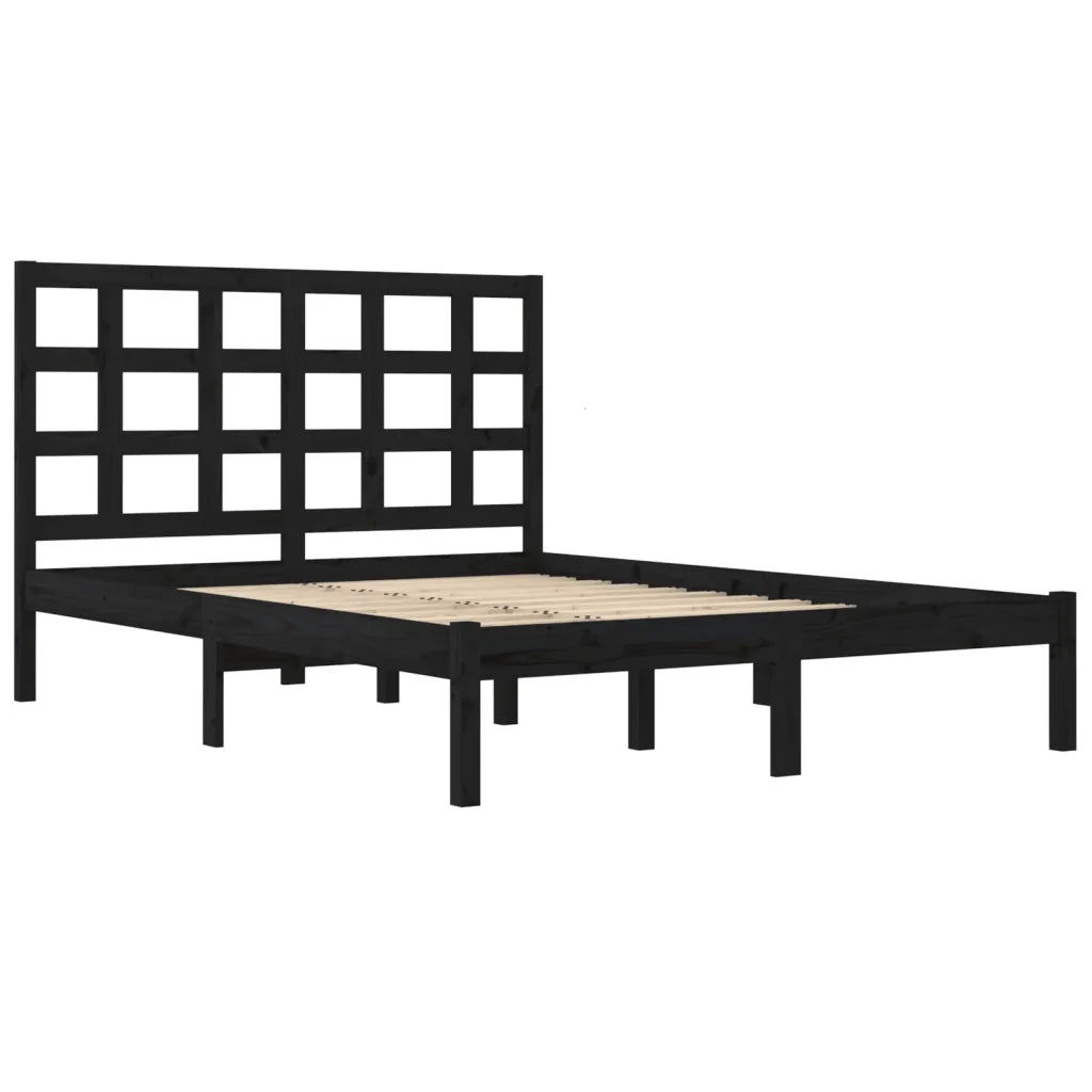 Giroletto Nero in Legno Massello 200x200 cm 3105494