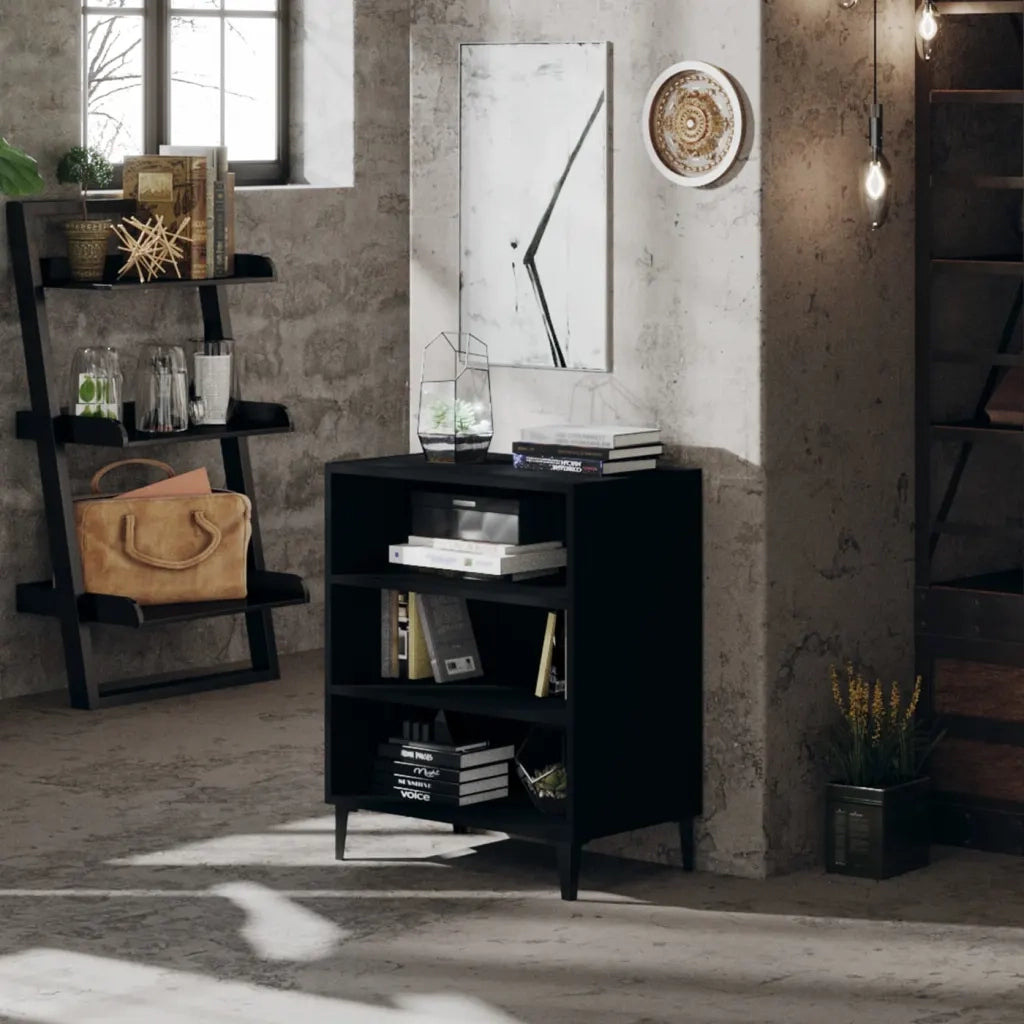 Credenza Nera 57x35x70 cm in Truciolato cod mxl 65640