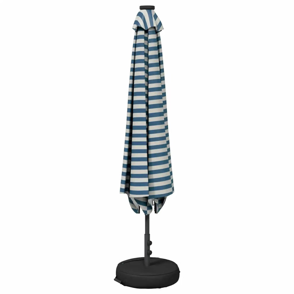 Ombrellone da giardino-Parasol da giardino con luci LED e base 230 x 230 cm Poliestere 501277