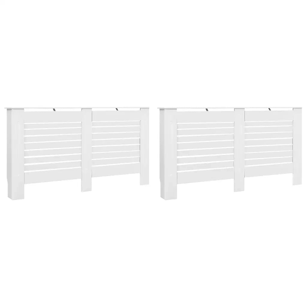 Coperture per Radiatori 2 pz Bianche 152x19x81,5 cm in MDF CFW5703712