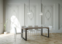 Consolle Allungabile 90-300x40x77 cm Elettra Tortora Telaio Antracite