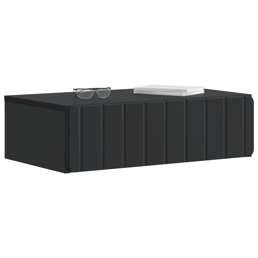 Tavolino da Parete Laterale Nero 59 x 34,5 x 17 cm 898316