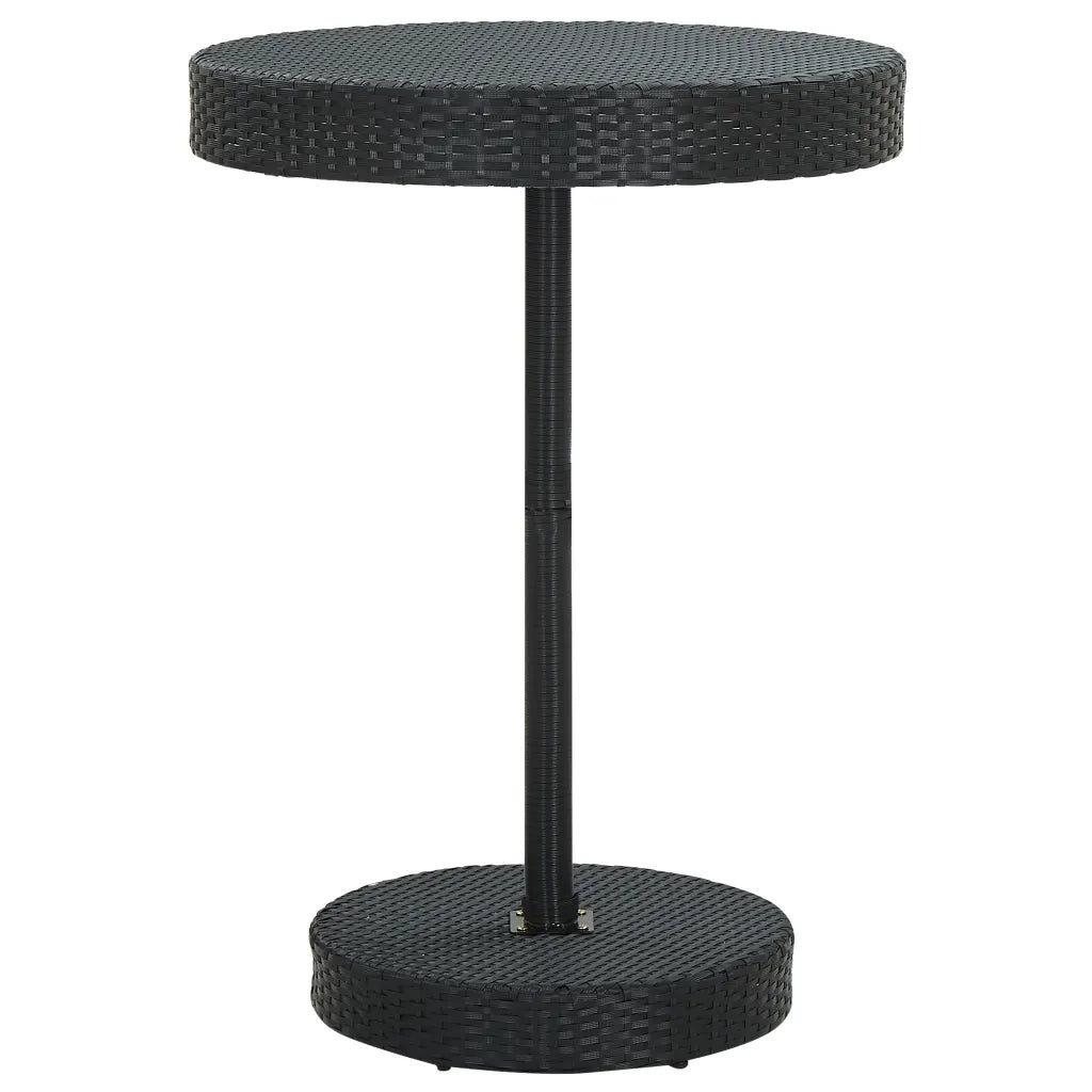 vidaXL Set Bar da Giardino 5 pz con Cuscini in Polyrattan Nero