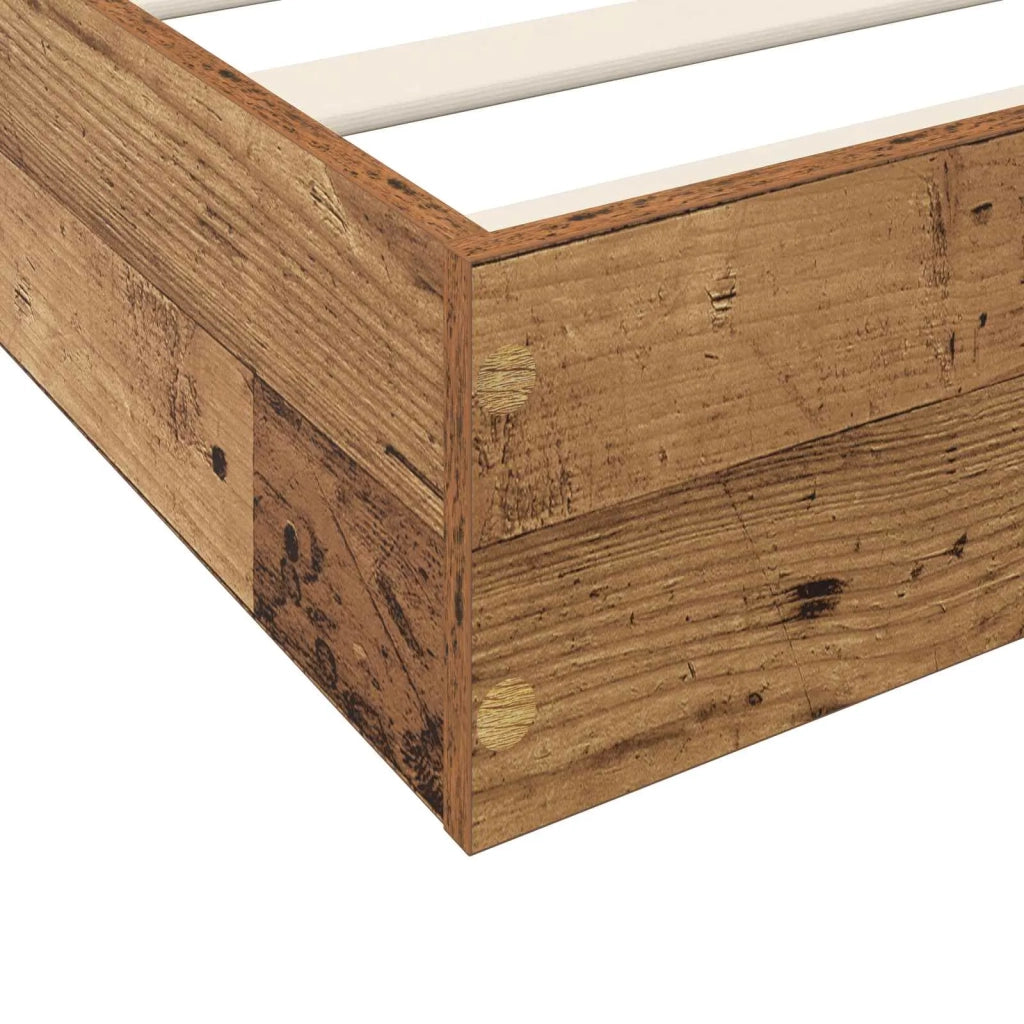 Struttura letto a pavimento-Giroletto Legno antico 80 x 200 cm 860473