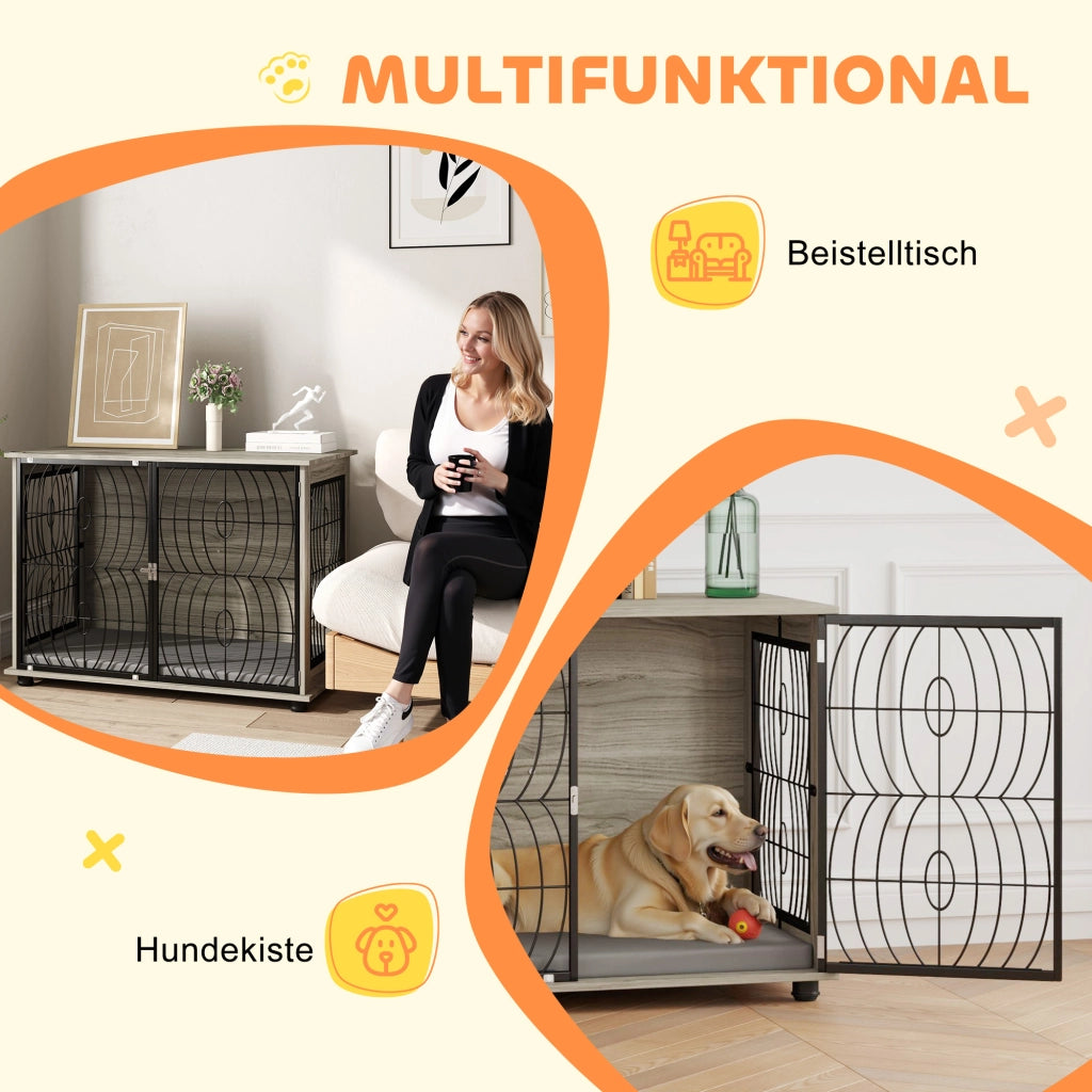 Casetta per Cani ¨C zephmum ¨C Grigio 100x70x80