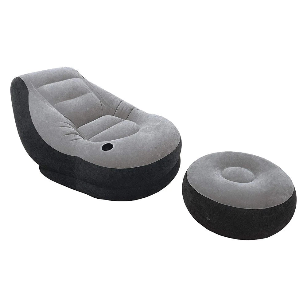 POLTRONCINA AIRBED 'LOUNGE' CON POUFF cm 99 x 130 x 76 - INTEX