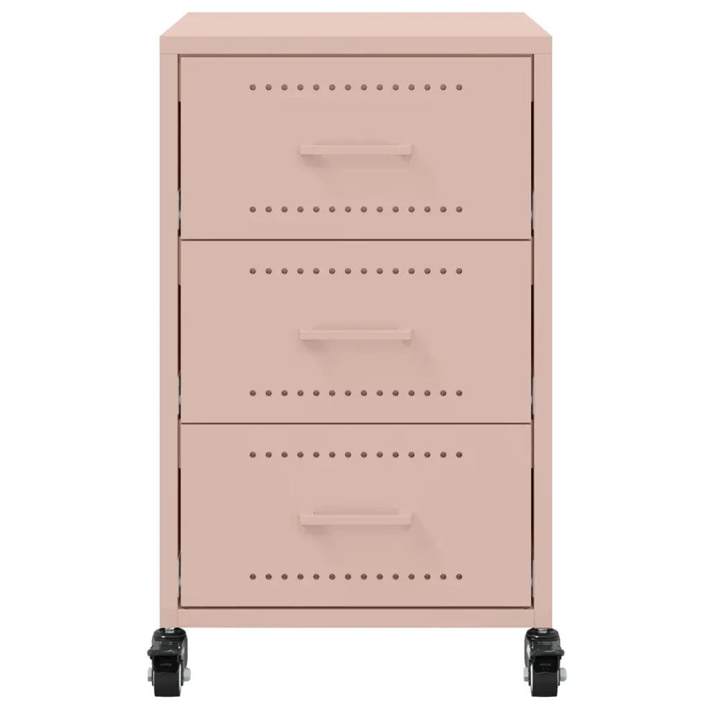 Comodino Rosa 36x39x59 cm in Acciaio 846729