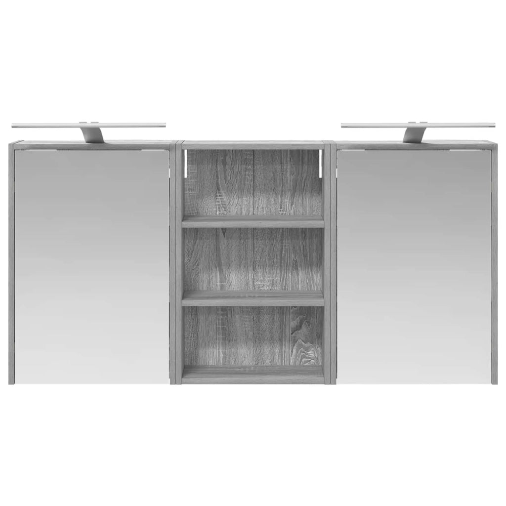 Set di Armadi da Bagno con lo scaffale 3 pcs 126 x 16 x 62.5 cm