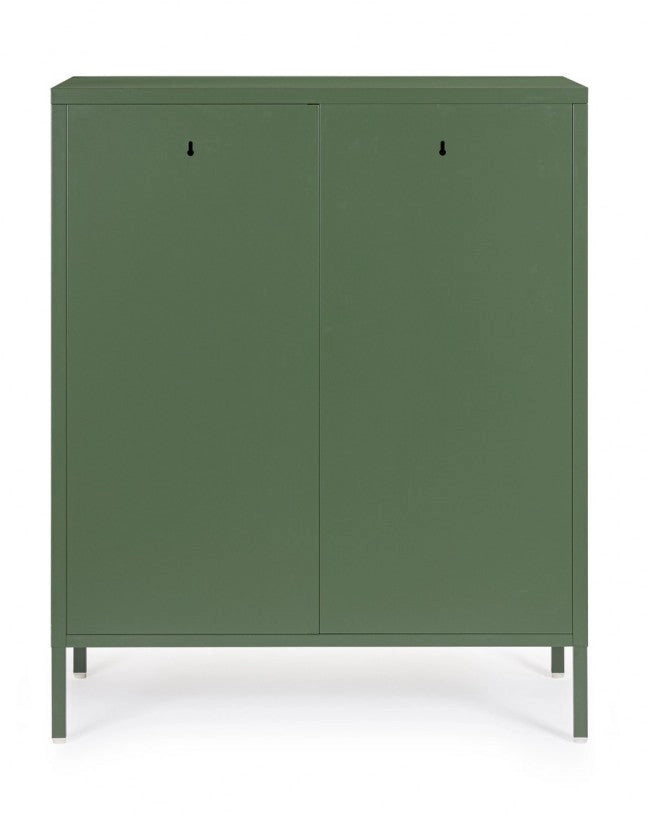 Mobile Basso 2 Ante 40x80x101,5 cm Cambridge in Acciaio Verde