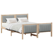 Letto matrimoniale | Letto per adulti | Struttura del Letto Marrone e grigio chiaro 140 x 200 cm