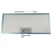 FILTRO ANTIGRASSO ALLUMINIO CAPPA ELICA FABER 385mm X 173mm LEI - ERA - VIERA - FABER