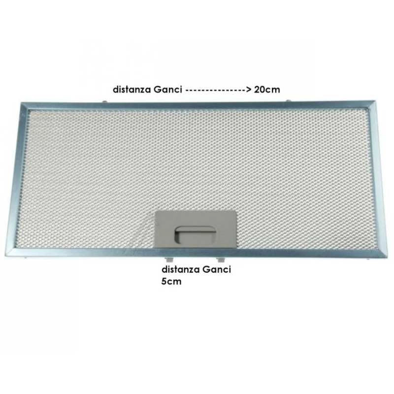 FILTRO ANTIGRASSO ALLUMINIO CAPPA ELICA FABER 385mm X 173mm LEI - ERA - VIERA - FABER