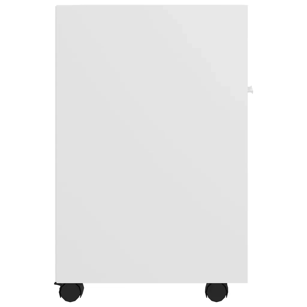 Credenza con Ruote Bianca 33x38x60 cm in Legno Multistrato cod mxl 74827