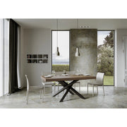 Tavolo allungabile 200/460x90 cm Volantis telaio Antracite - Noce