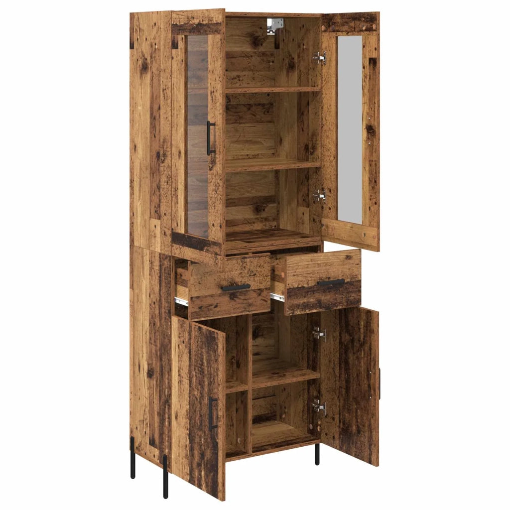 Credenza-Buffet-Armadio da cucina Legno vecchio 69,5 x 34 x 180 cm Legno multistrato 614544