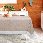 Tavolo quadrato copri tavolo giallo impermeabile PVC lavabile per cucina e festa 140 x 220 cm