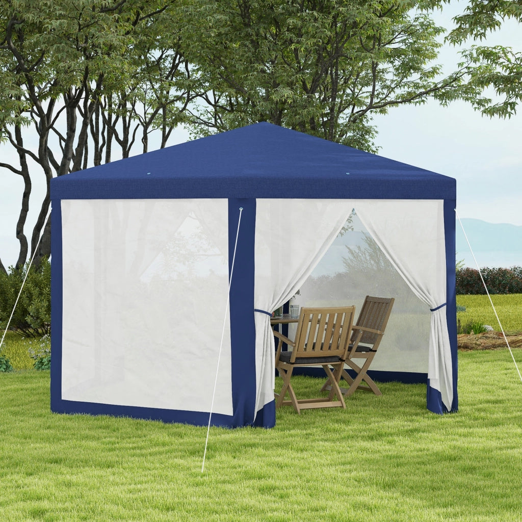 Pergola Giardino 6 Angoli ¨C Zephmum ¨C Blu, Metallo, 394x341x250 cm