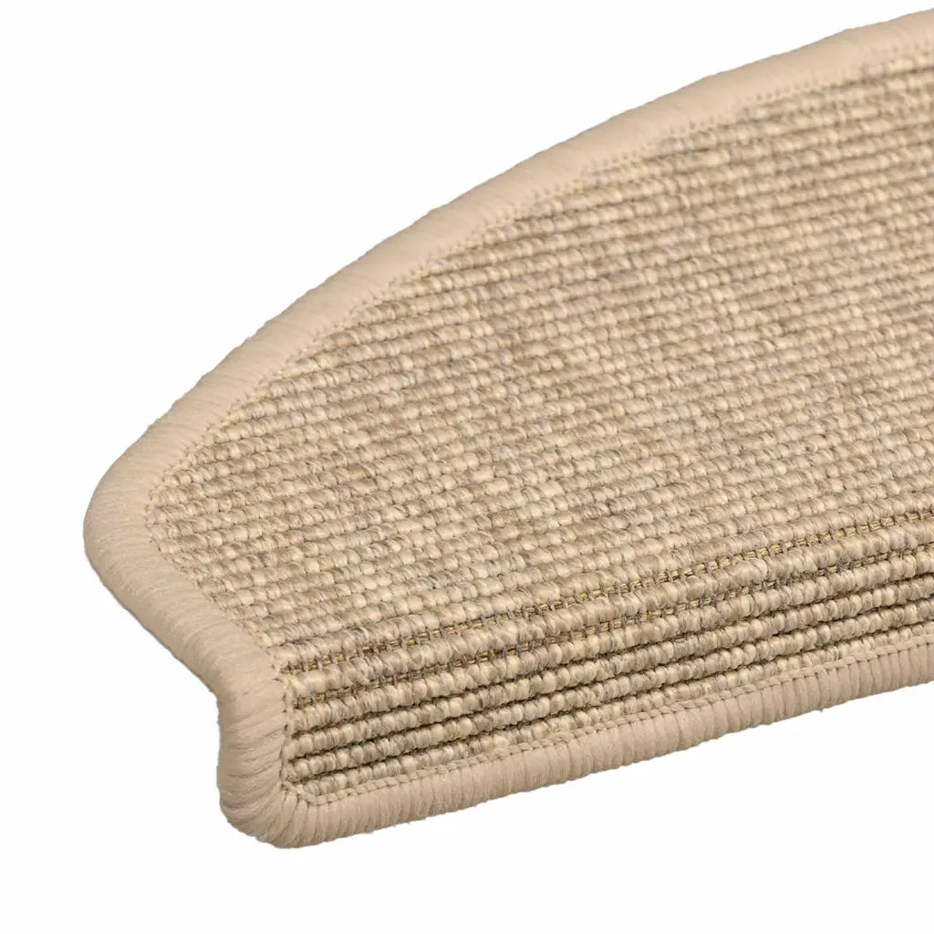 Tappetini per scale 15 pz | Gradini per Scale 65x21x4 cm Beige chiaro Semicircolari Grandi