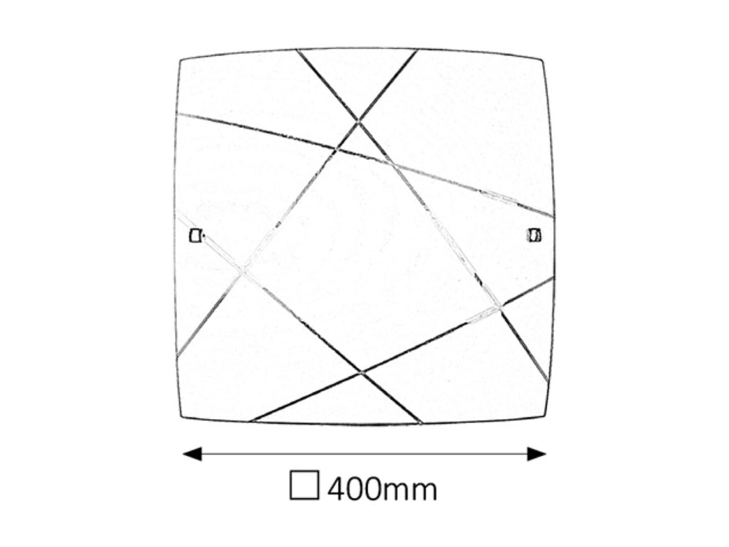 Plafoniera vetro quadrata bianca 40cm 2xE27 Rabalux