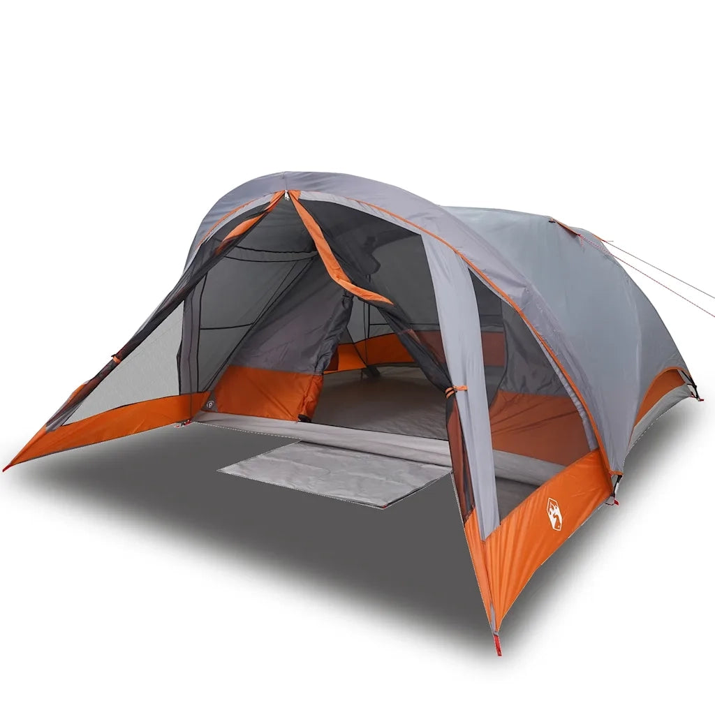 Tenda Familiare a Cabina per 6 Persone-Tenda da campeggio Grigia Impermeabile