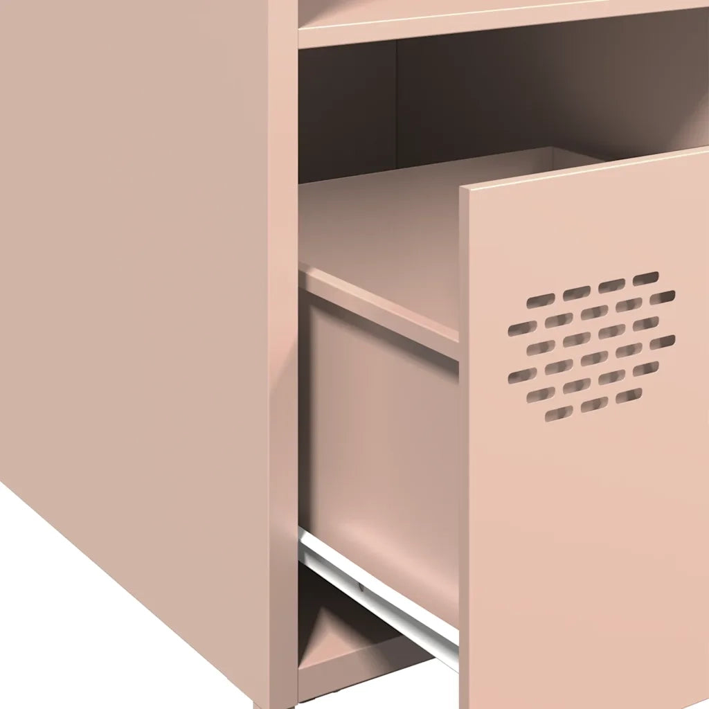 vidaXL Credenza Rosa 35x39x103,5 cm in Acciaio