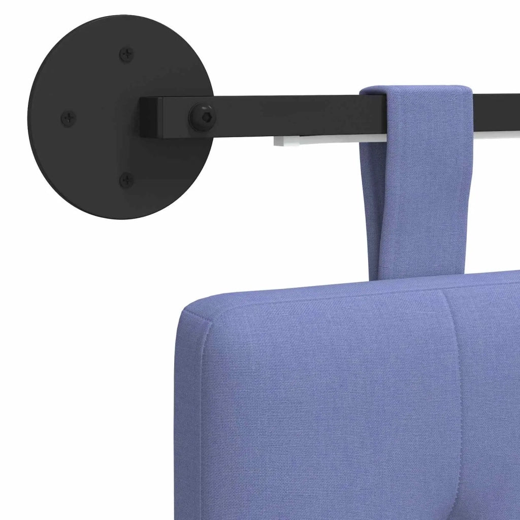 Testiera sospesa Con luce LED Blu jeans Tessuto