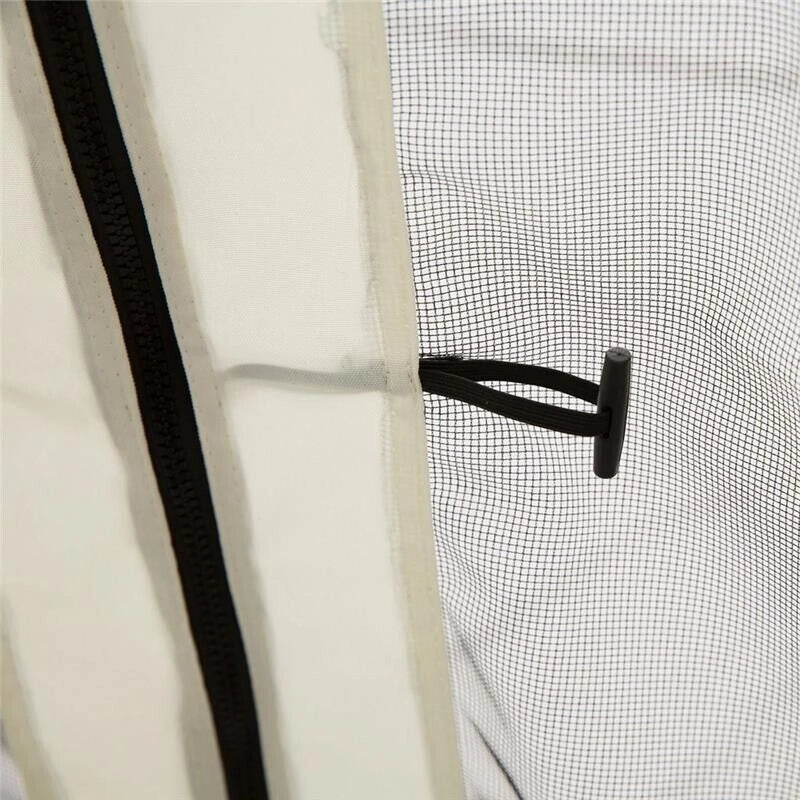 ZANZARIERA PER GAZEBO TENDE DI RICAMBIO UNIVERSALE CON CERNIERE, 335X207CM - NERO E BEIGE