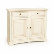 Credenza avorio shabby in legno di pioppo 117x46x96 - Mobili 2G