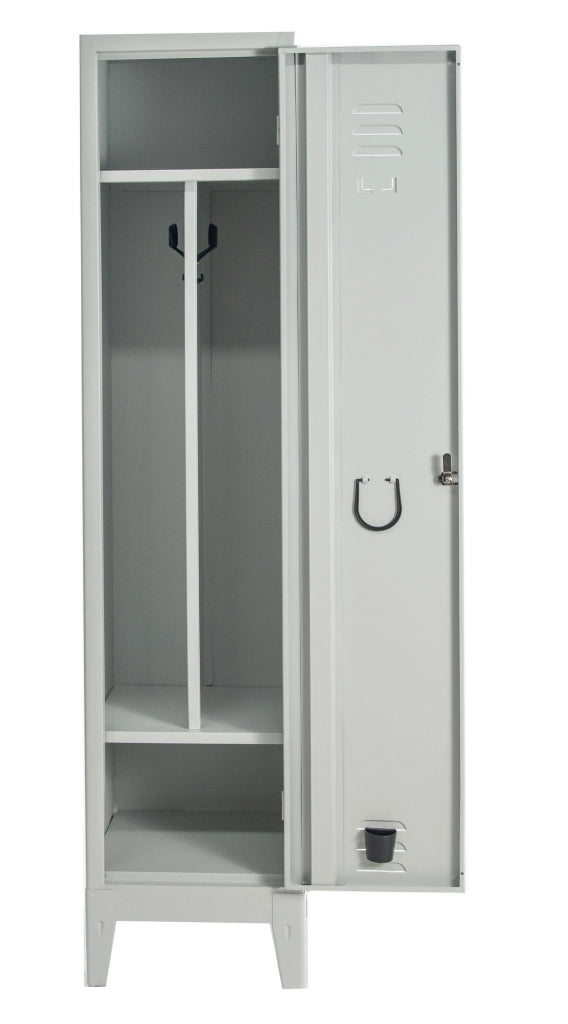 Armadio spogliatoio con tramezza sporco/pulito ad 1 posto cm. 50x38x180h