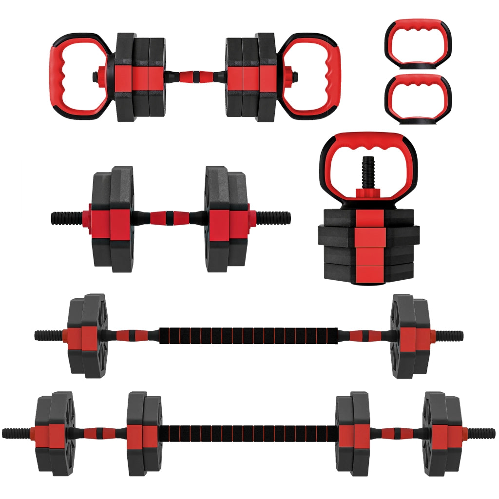 Set manubri 6 in 1 con bilanciere ¨C zephmum ¨C regolabile 15 kg