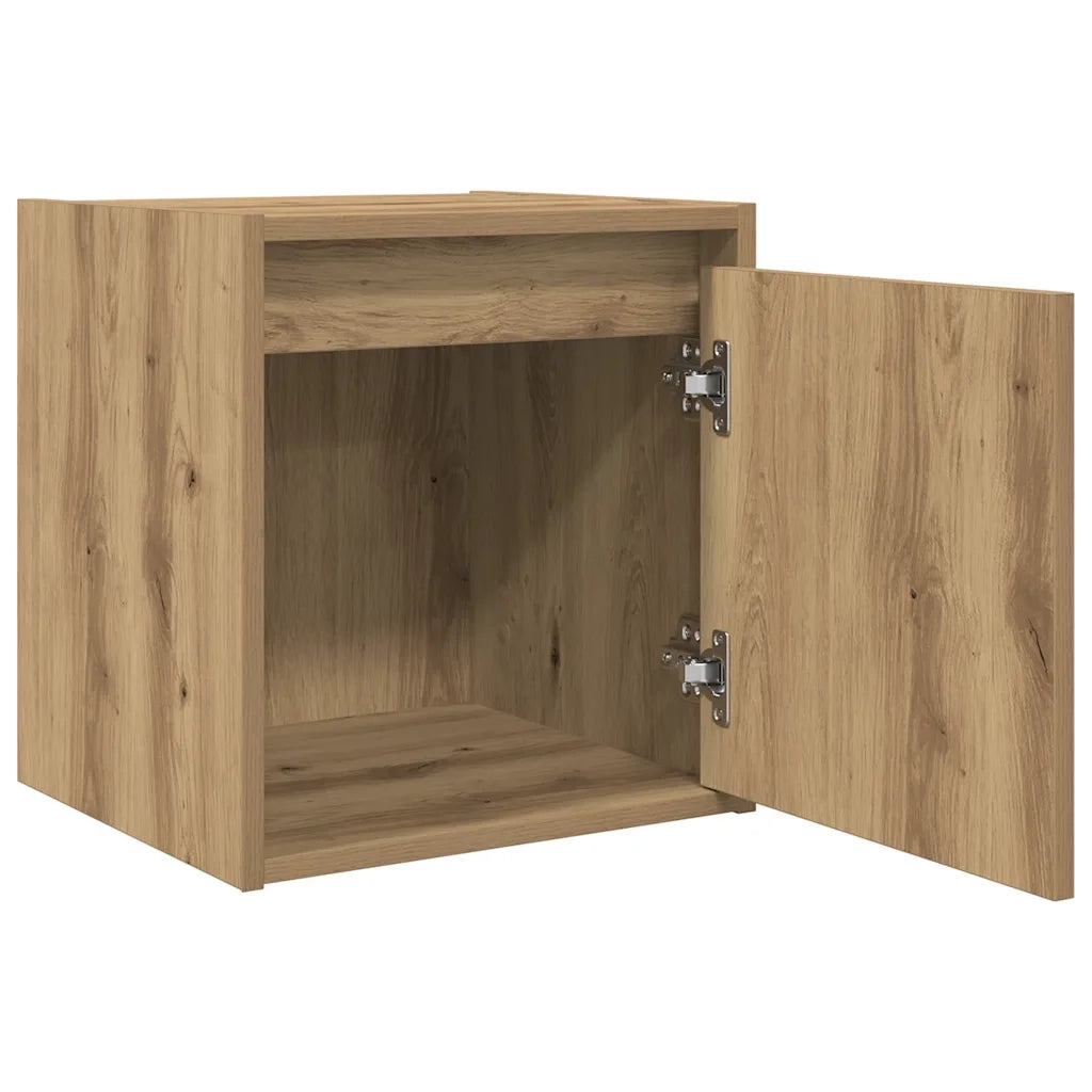 Comodino a Muro Rovere Artigianale 38x34x40 cm 861245