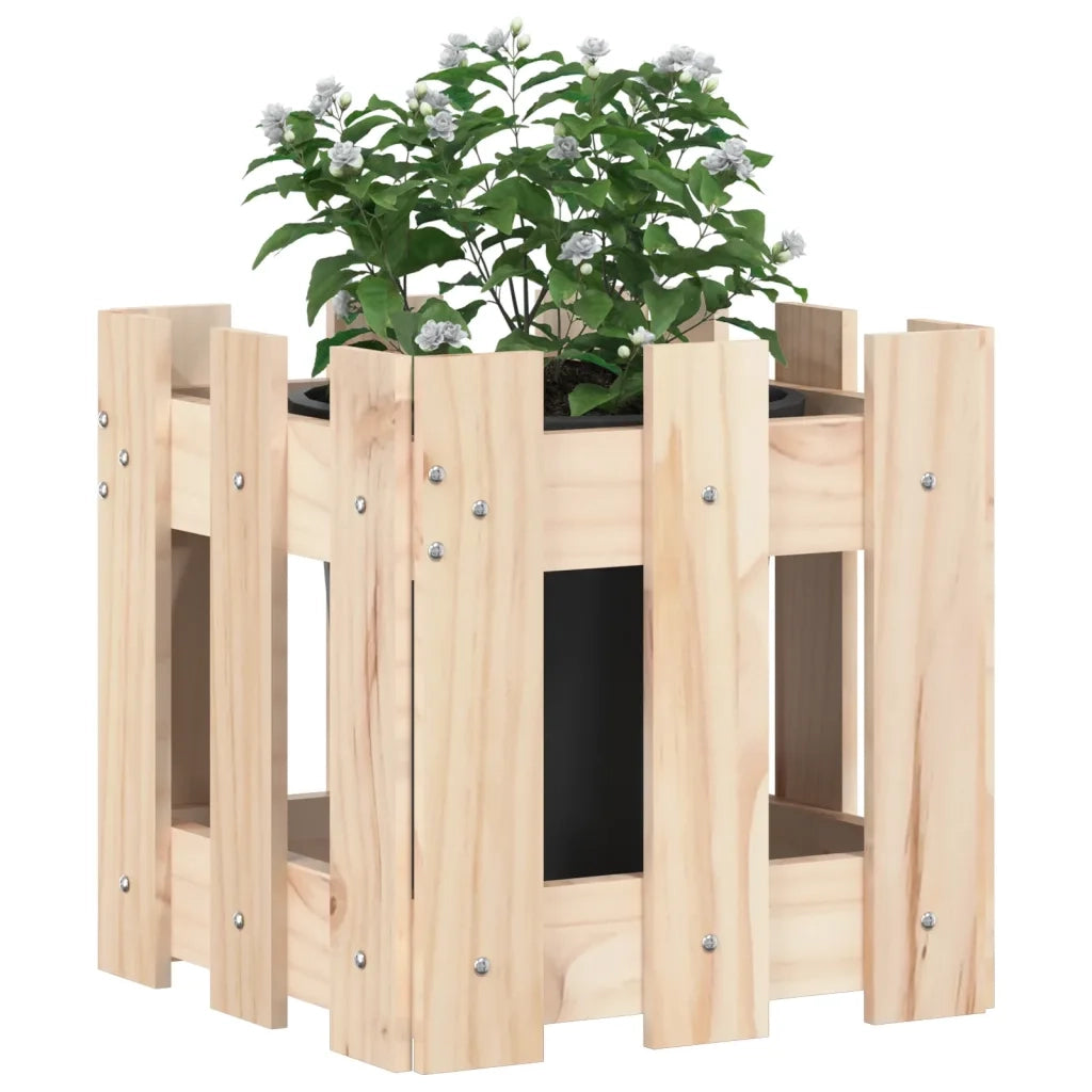 Fioriera Giardino Design a Recinzione 30x30x30 cm Massello Pinocod mxl 83634