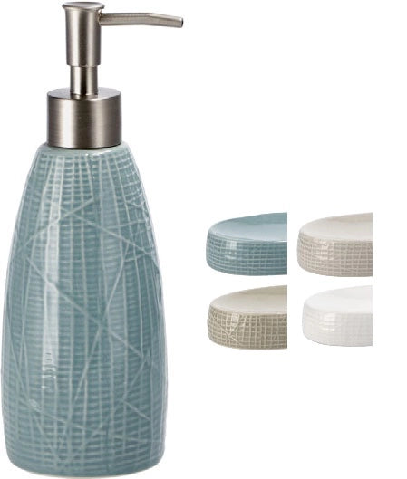 Dispenser Portasapone da Bagno in Ceramica 7,5 x 21 cm 4 Colori