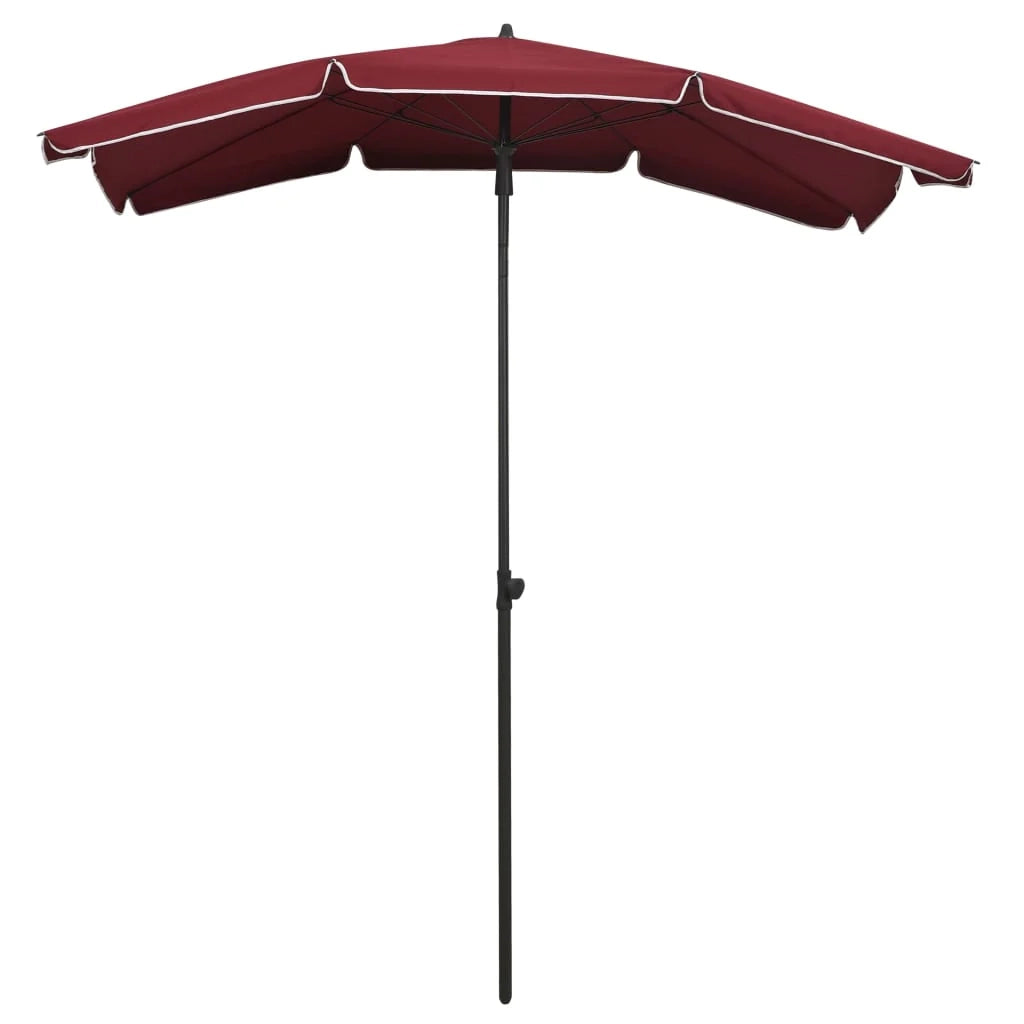 Ombrellone da giardino con palo 200 x 130 cm rosso bordeaux 02_0008319