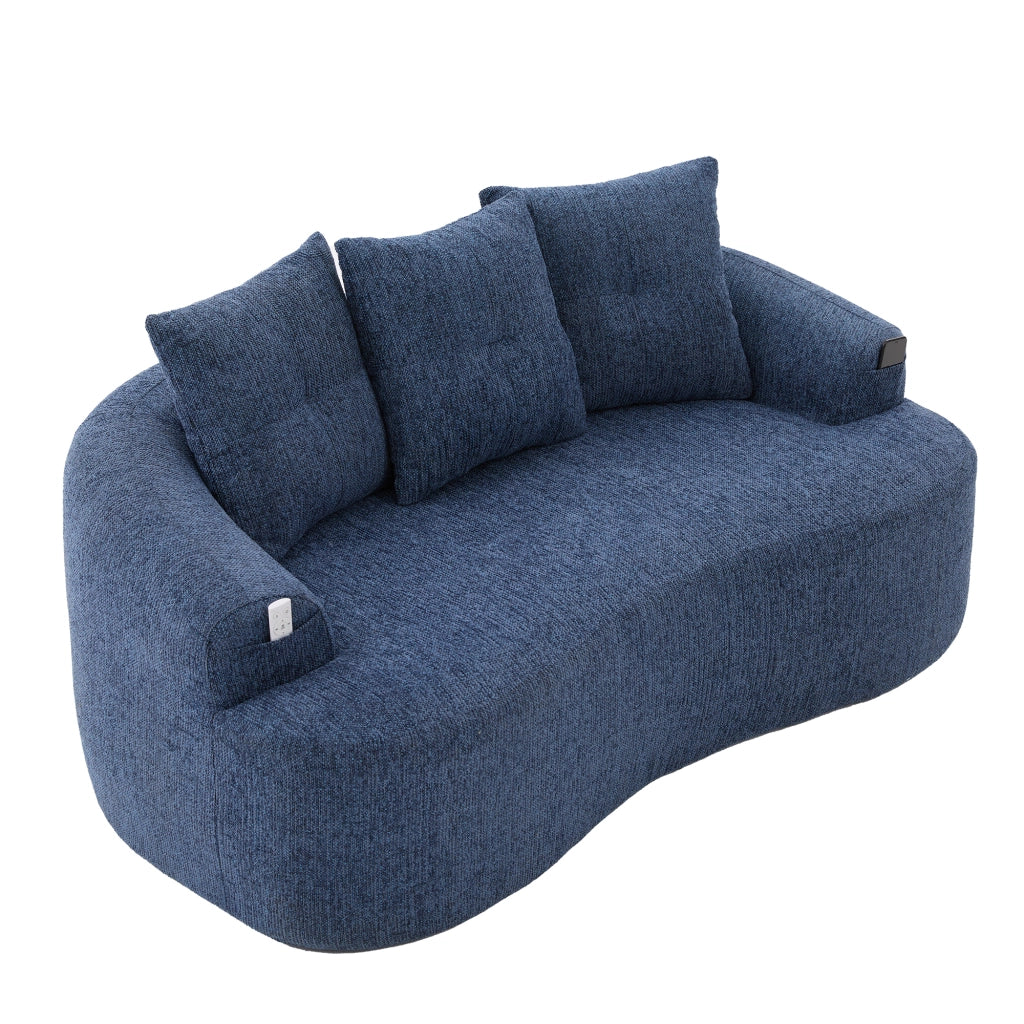 Divano 2 Posti Velluto ¨C Xylo ¨C Cuscini Decorativi, Design Compatto