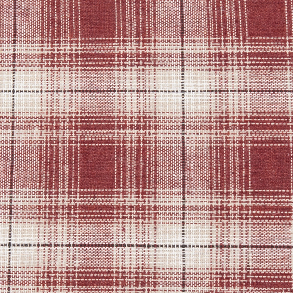 Set di 2 cuscini sparsi in tessuto poliestere rosso con motivo tartan natalizio 45 x 45 cm Accessorio per la decorazione