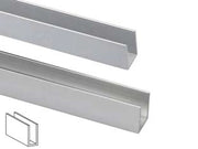 PROFILO AD U IN ALLUMINIO- - mm.10x10 mt.2 argento - 5 pezzi