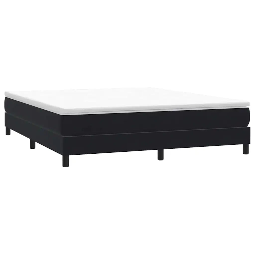 vidaXL Giroletto a Molle senza Materasso Nero 180x210 cm in Velluto
