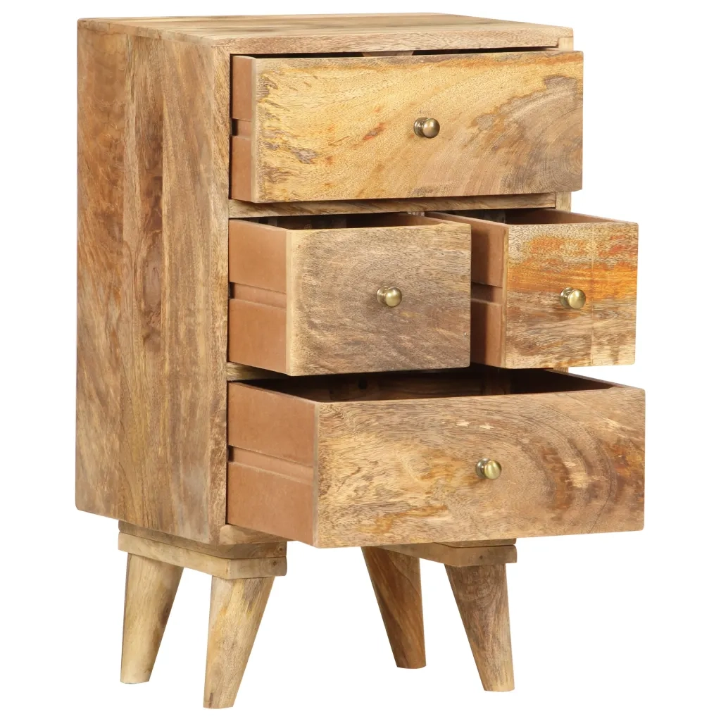 Comodino 36x30x60 cm in Legno Massello di Mango 286123