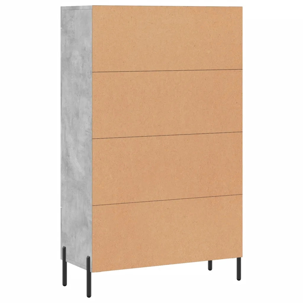 Credenza Grigio Cemento 69,5x31x115 cm in Legno Multistrato 828312