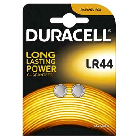 PILE PER L'ELETTRONICA 'LR44' Blister 2 Pezzi - 10 pezzi- DURACELL