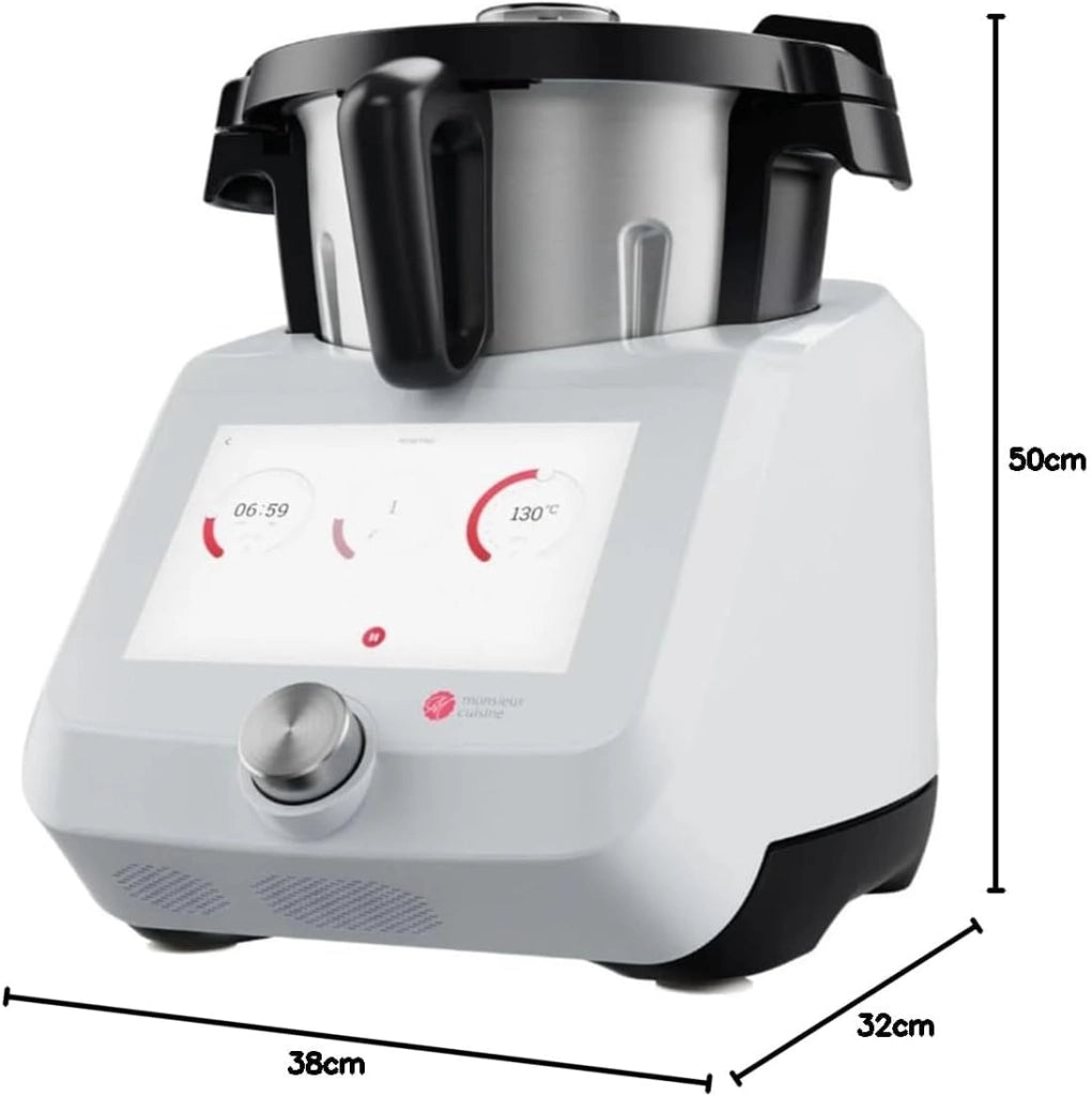 SILVERCREST® - Robot da cucina Monsieur Cuisine Smart SKMS 1200 A1", 1200 W, display da 8 pollici, WLAN